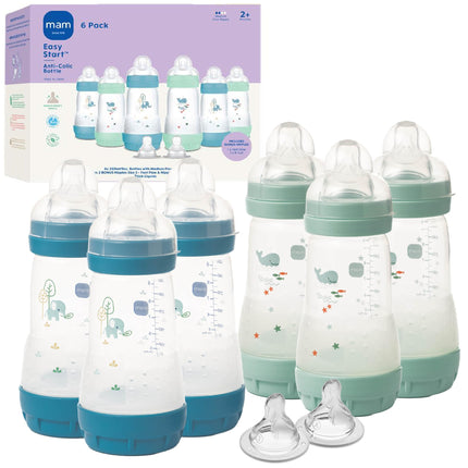 MAM 9oz Easy Start Anti-Colic Baby Bottles, Medium