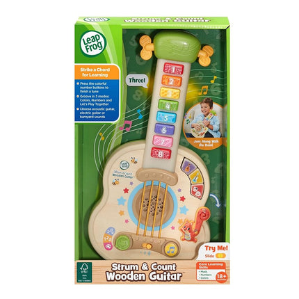 LeapFrog Strum and Count Wooden Guitar Musical Toy for Toddlers