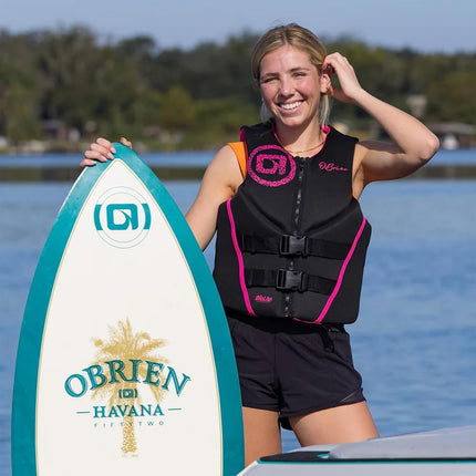 O'Brien Women's Traditional Neoprene USCGA Life Jacket, Pink, Medium