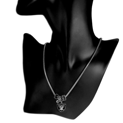 Siskiyou Sports NFL Oakland Raiders Euro Bead Necklace, 18-Inch