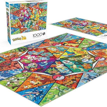 Buffalo Games - Pokemon - Stained Glass Starters - 1000 Piece Jigsaw Puzzle