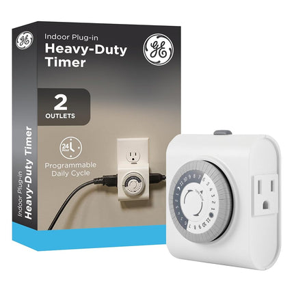 GE 24-Hour Heavy Duty Indoor Plug-in Mechanical Ti