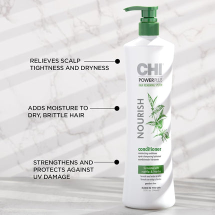 CHI CHI Power Plus Nourish Conditioner for Unisex 32 oz Conditioner, 496 ml