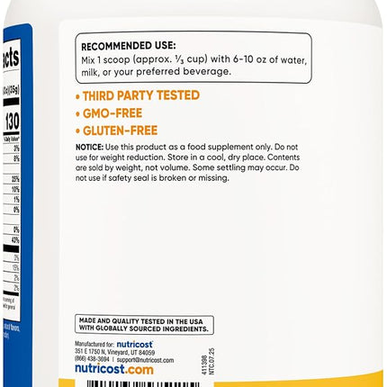 Nutricost Proteína de Suero de Leche en Polvo Sabor Piña Colada (907 g) - Sin Gluten, Sin OGM, a base de Concentrado de Proteína de Suero