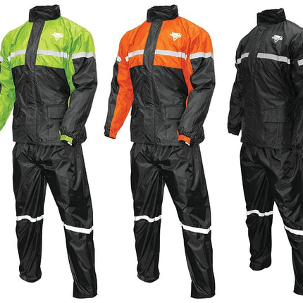 Nelson-Rigg Stormrider Rain Suit (Black/High Visib