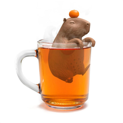 Genuine Fred CAPYBARAHHH Tea Infuser, Cute Capybara Design- for Loose Leaf Tea, Flexible, Easy to Clean Silicone, Fun Gift for Tea Lovers, Clever Kitchen Gadget