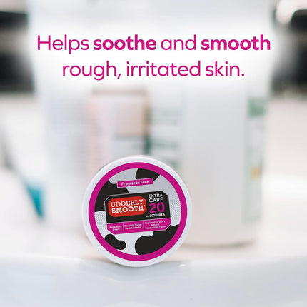 Udderly Smooth Extra Care Cream with 20% Urea, Replenishing, 8 Ounce