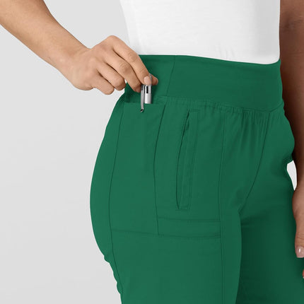 WonderWink W123 Women's 5555 Comfort Waist Jogger Pant, Hunter Green, Large Petite