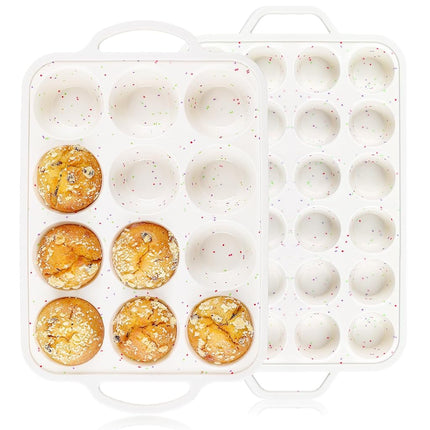 Vinino 2Pack Silicone Muffin Pan for Baking with M