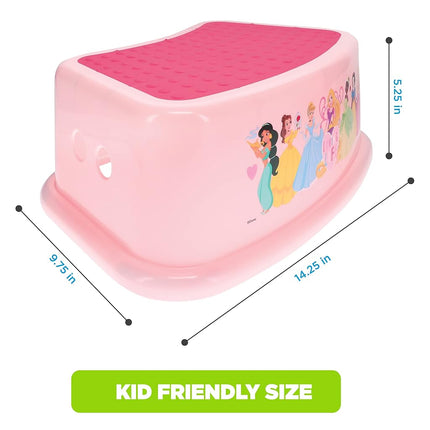 Disney Princess Loving Life 2 Piece Essential Potty Training Set - Soft Cushion, Baby Potty Training, Safe, Easy to Clean, Step Stool