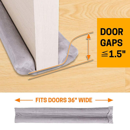 VISEMAN 36 Inch Under Door Stopper-Door Noise Blocker, Double Sided Door Stopper, Machine-Washable