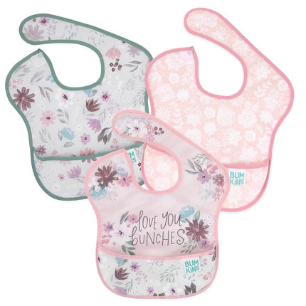 Bumkins Bibs, Baby Bibs for Girl or Boy, SuperBib Baby and Toddler Bib for 6-24 Months, Baby Bib for Eating, Feeding Bib, Waterproof Lightweight Fabric – Love You Bunches