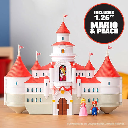 Super Mario Bros. Movie Mushroom Kingdom Castle Playset � Includes 1.25� Mario & Princess Peach Mini Figures � Interactive Movie Training Grounds � Ages 3+