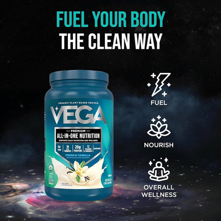 Vega One All-in-One Plant Protein Shake - French Vanilla - 689g (24.3oz)
