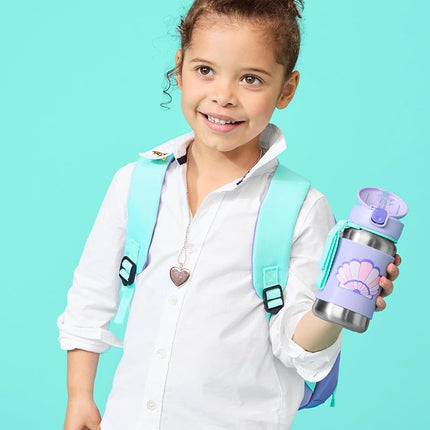 Skip Hop Spark Style Stainless Steel Straw Bottle - Seashell