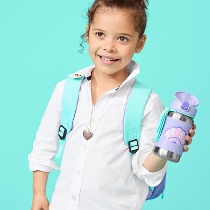 Skip Hop Spark Style Stainless Steel Straw Bottle - Seashell