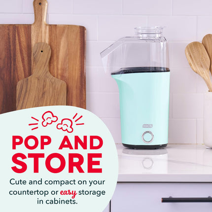 Disney Dash Fresh Pop Popcorn Maker - Oil-Free, Air Popcorn Popper - With Measuring Cup & Recipe Guide - Perfect for Movie Nights - 16 Cups, Moana
