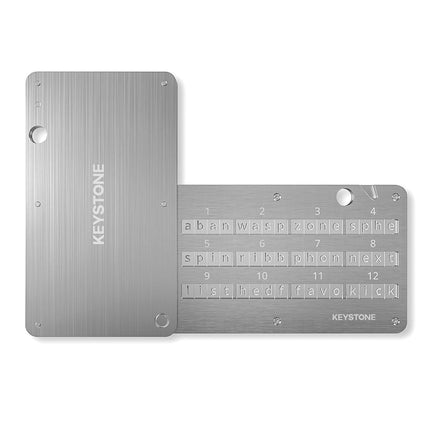 KEYSTONE Crypto Seed Storage, Crypto Metal Wallet,