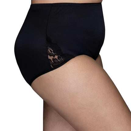 Vanity Fair Womens Perfectly Yours Lace Nouveau Brief Panty Women's Perfectly Yours Lace Nouveau Brief Panty 13001 Briefs - Black -