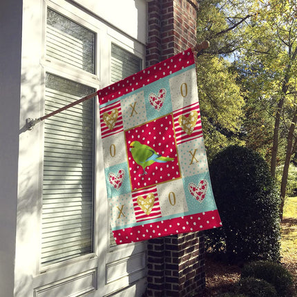 Caroline's Treasures CK5524CHF New Zealand Parakeet Love Flag Canvas House Size, Large, multicolor