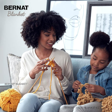 Bernat Blanket BB Grellow Yarn - 2 Pack of 10.5oz/300g - Polyester - #6 Super Bulky - 220 Yards - Knitting, Crocheting, Crafts & Amigurumi