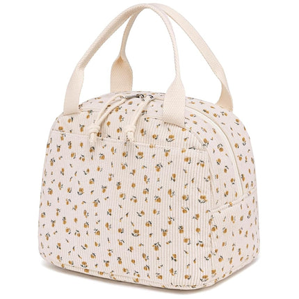 Bluboon Lunch Bag for Women Men Cute Corduroy Lunc