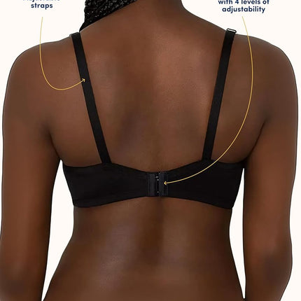 Sujetador camiseta Fruit of the Loom para mujer, negro/negro, 42C