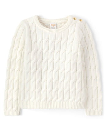 Gymboree Girls' and Toddler Long Sleeve Cable Knit