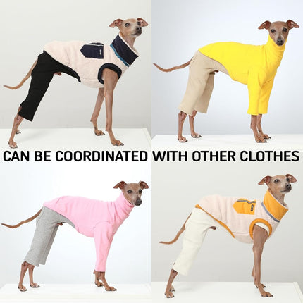 D Doggy Star Italian Greyhound Clothes High-Strech Sleeveless Onesie for Styling (S,Coordi Otameal)