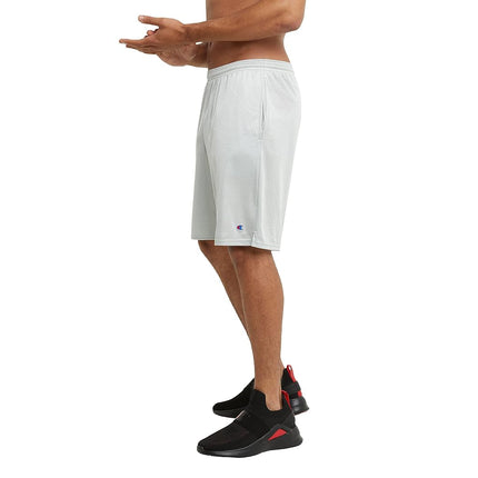 Champion Men's Mesh Gym, Lightweight Shorts (Reg. Or Big & Tall), Athletic Gray C Patch Logo, XXX-Large