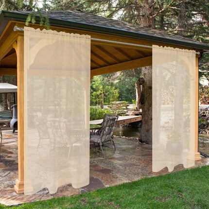 SpaceDresser Waterproof Outdoor Sheer Curtains for