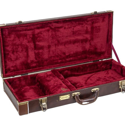 Crossrock Rectangular Wooden Case fits F-Style Mandolin, Vintage Brown (CRW620MFBR-R)