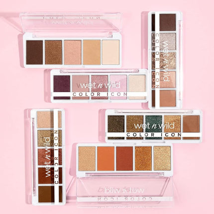 Wet n Wild, Color Icon 5-Pan Palette, Eyeshadow Palette, 5 Richly Pigmented Colors for Everyday Makeup, Long-Lasting and Easy to Blend Formula, Walking On Eggshells