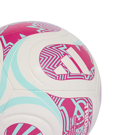 adidas Unisex-Adult World Cup Soccer Ball, White/Flash Aqua/Shock Pink, 3
