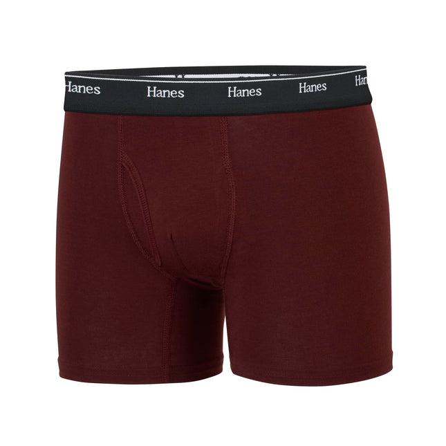 Hanes Boys Originals Boxer Briefs, Tween Boy Underwear, Cotton Stretch, 6-Pack, Black/Cargo/Olive Palm/Maroon/Stripe - 6 Pack, Small