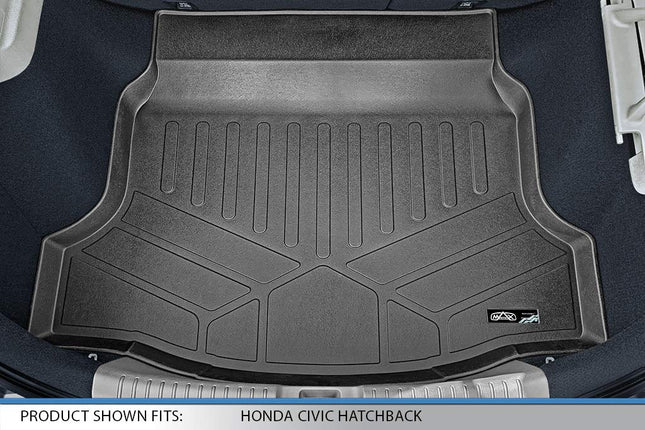 MAXLINER All Weather Cargo Liner Floor Mat Black for 2017-2018 Honda Civic Hatchback (No Sport or Sport Touring Models)
