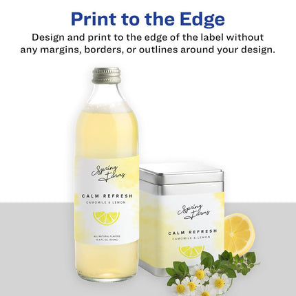 Avery Durable Waterproof Rectangle Labels with Sure Feed, 2.5" x 5", 300 Oil and Tear-Resistant Waterproof Labels, Print-to-The-Edge, Laser/Pigment-Based Inkjet Printable Labels