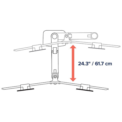 Ergotron – LX Dual Direct Monitor Arm, VESA Desk Mount – for 2 Monitors Up to 25 Inches, 0.9-5kg Each – Matte Black (45-489-224)