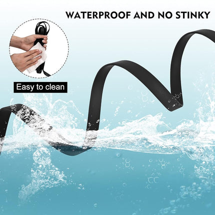 Waterproof Long Leash Durable Dog Recall Training Lead Great for Outdoor Hiking, Training, Yard, Beach and Swimming (Black, 15ft)