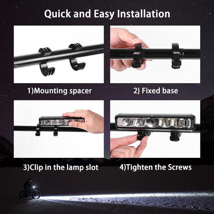 Suruid Super Bright LED Bike Light, USB Rechargeable Bicycle Headlight-4 Modes, Waterproof Bike Headlight,Daytime Running Light,MTB Off-Road Cycling Commuting