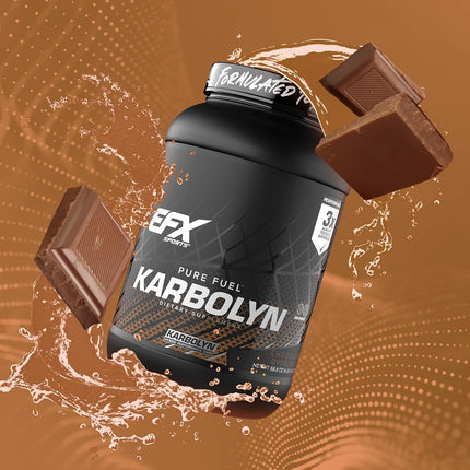 EFX Sports Karbolyn Fuel Complex Carbohydrate Post Workout & Pre Workout Powder Clinically Tested Intense Energy Supplement Shake,Chocolate Overload (4 LB 4.8 OZ)
