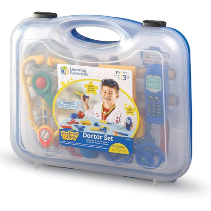Learning Resources Pretend & Play Doctors Set - Multi-Coloured Complete Toy Dr Medical Kit for Kids