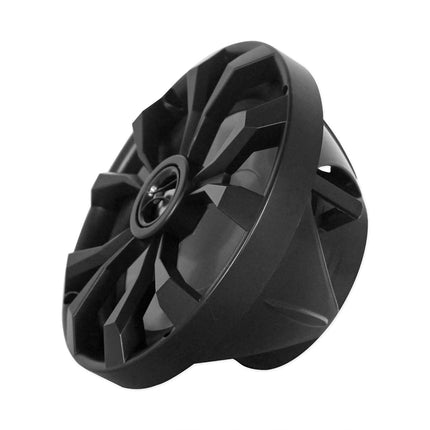 (2) Rockville RKL80MB 8" 900 Watt Marine Wakeboard LED Tower Speakers in Black