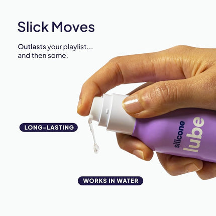 Hello Cake Silicone Sex Lube - Silicone-Based Lubricant. Hydrating, Non-Sticky, Long-Lasting, Condom & Toy Compatible Personal Lubricant (3.3 Fl. Oz.)