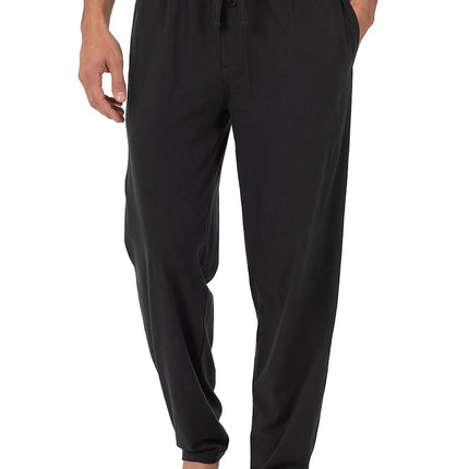 Fruit of the Loom Men's Extended Sizes Jersey Knit Sleep Pant, Black/Black (2-pack), 6X Plus