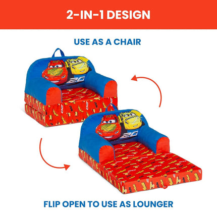 Delta Children - Cars Cozee Buddy Flip-Out Kids Chair, Blue