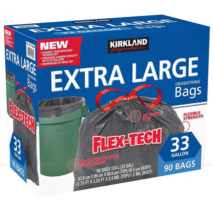 Kirkland Signature Drawstring Rubbish Bags 33 Gall