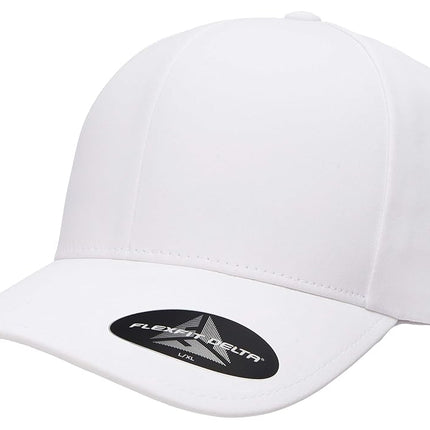 Flexfit Men's Delta Seamless Cap Hat, White, L-XL