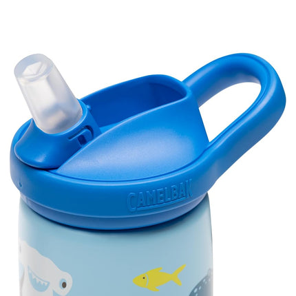 CamelBak Eddy+ Kids Bite Valve Straw Stainless Steel Water Bottle Sharks and Friends, 12oz
