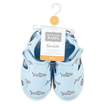 Hudson Baby Sandalia y Zapatos de Agua para Bebés Unisex, Tiburón Azul, 4 US Niño